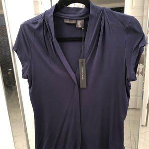 Tahari stretch cotton top